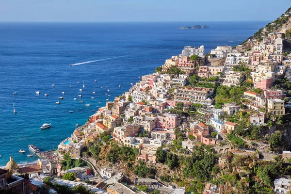 Lovely Positano Italian Amalfi Coast Sunny Day — Stock Photo, Image