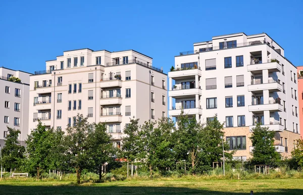 Casas Adosadas Modernas Vistas Berlín Alemania — Foto de Stock