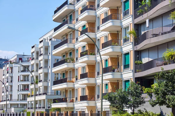 Casas Apartamentos Contemporáneas Barrio Prenzlauer Berg Berlín —  Fotos de Stock