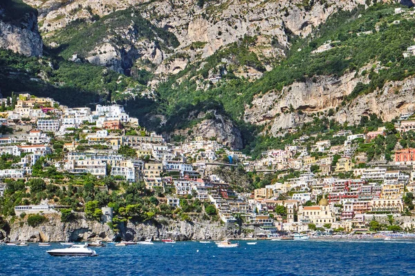 Vista Positano Costa Amalfitana Italiana Mar — Fotografia de Stock