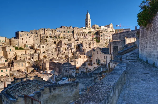 Talya Nın Basilicata Bölgesindeki Tarihi Matera Kasabası — Stok fotoğraf