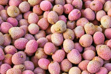 Lychees veya bir markette satış.