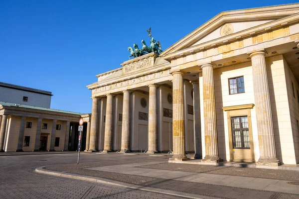 Das Brandenburger Tor Berlin Frühen Morgen Ohne Menschen — Stockfoto