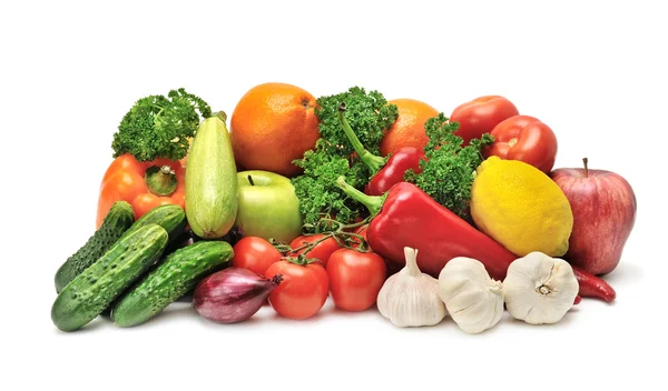 Collection fruits and vegetables — Stock Photo, Image