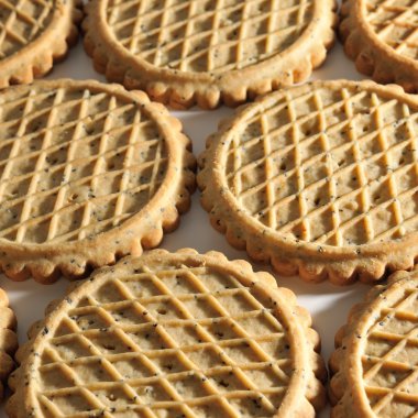 Arka plan daire şeklinde bisküvi