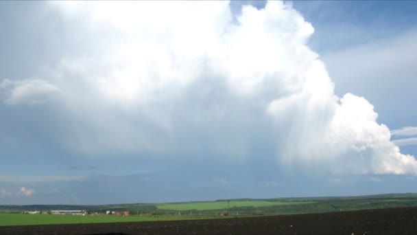 Chuveiro. arco-íris no céu . — Vídeo de Stock