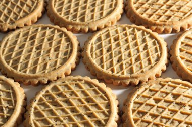 Arka plan daire şeklinde bisküvi