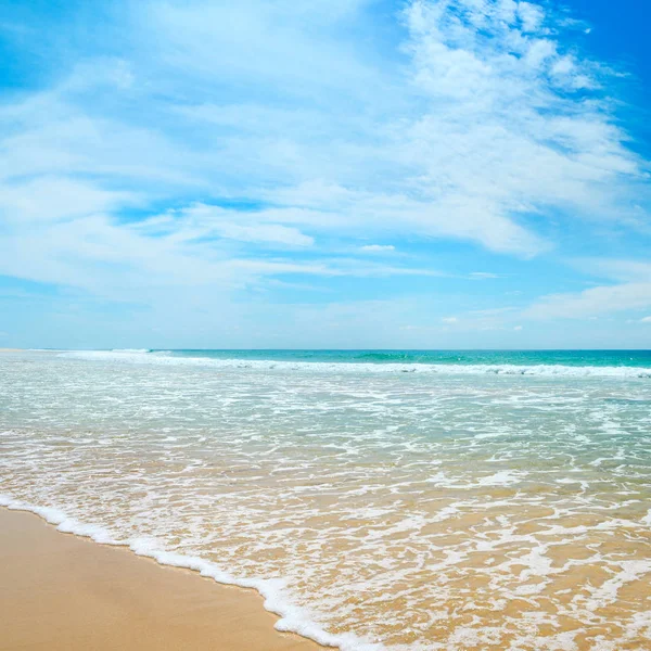 Olas oceánicas y cielo azul — Foto de Stock