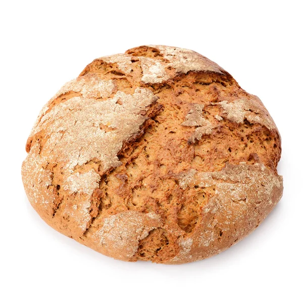 Rogge brood geïsoleerd op wit — Stockfoto