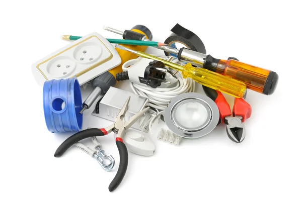 Collection tools on white background — Stock Photo, Image