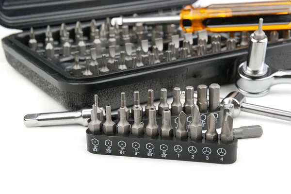 beyaz izole araçları seti