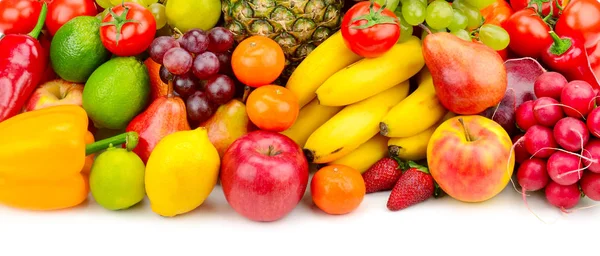 Collection juicy fruits and vegetables — Stock Photo, Image