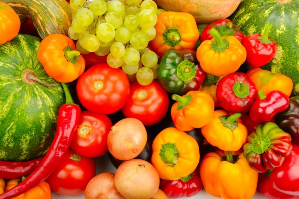 Gyűjtemény gyümölcs- és zöldségfélék — Stock Fotó