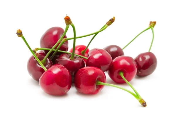 Sweet cherries isolated on white — Stock Photo, Image