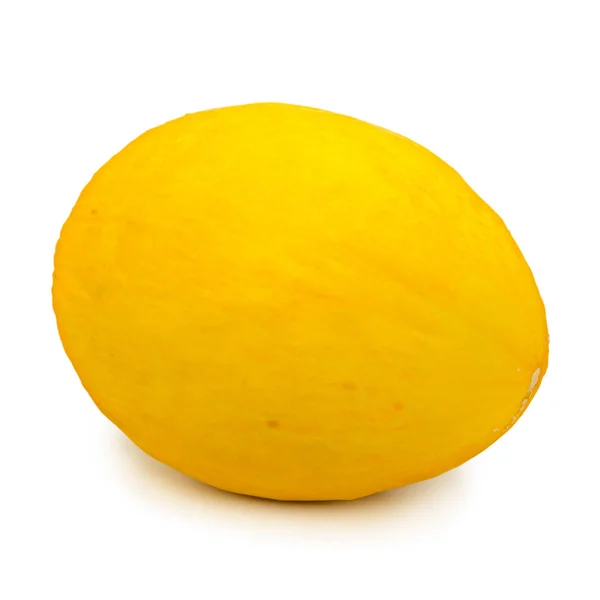 Melão amarelo isolado em branco — Fotografia de Stock