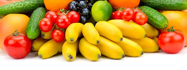 Gyűjtemény friss gyümölcs és zöldség — Stock Fotó