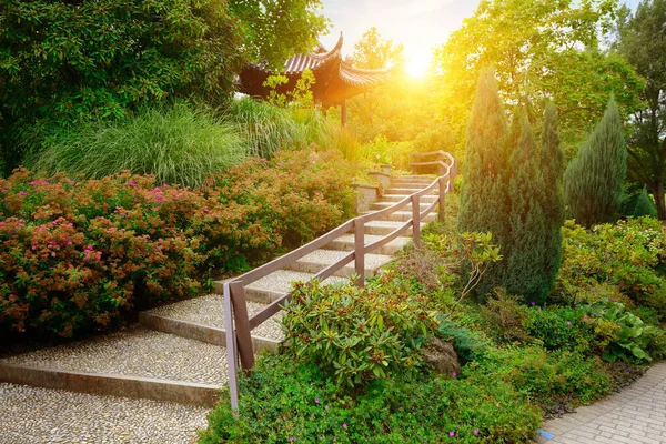Steintreppe im schönen Park — Stockfoto