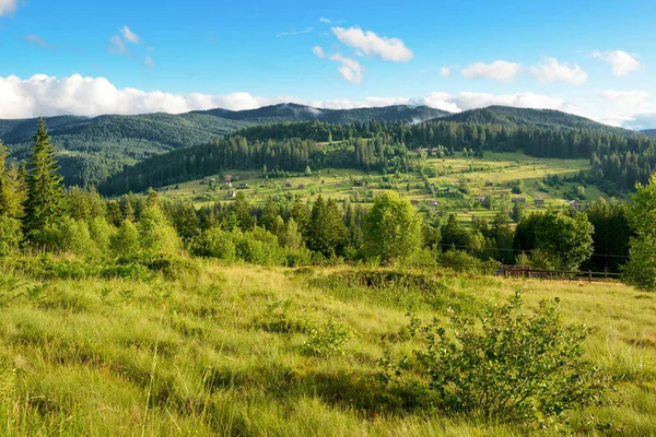Vista Panoramica Monti Carpazi Tramonto Ucraina — Foto Stock