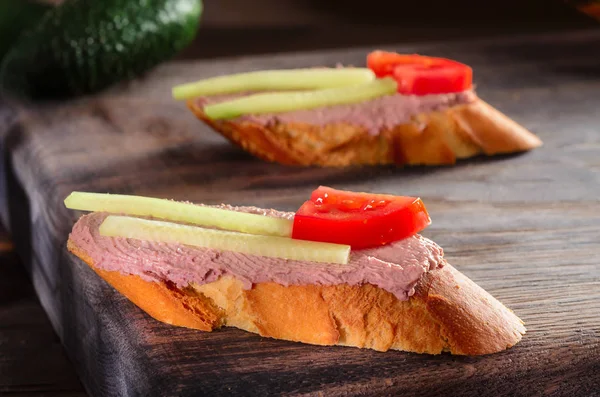 Sandwich with pate Stock Photo