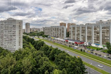 Moskova, Rusya-Moskova yeni ilçeleri 26 Haziran 2017 Modern konut yüksek katlı evler