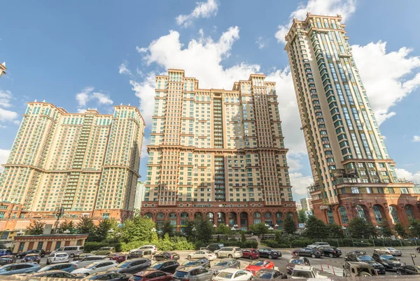 Moskova, Rusya-Moskova yeni ilçeleri 26 Haziran 2017 Modern konut yüksek katlı evler