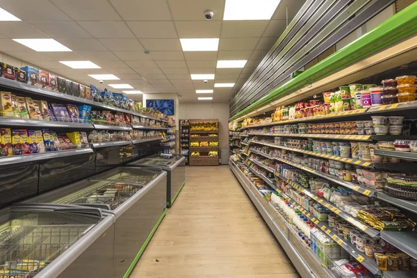 Moskova, Rusya - 31 Mayıs 2017 iç Moskova'da bir bakkal süpermarket