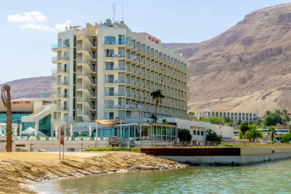 Mar Muerto Israel Octubre 2017 Hoteles Playa Mar Muerto Israel — Foto de Stock