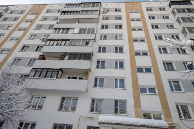 Bir modern yeni konut Moskova'da bina cephe