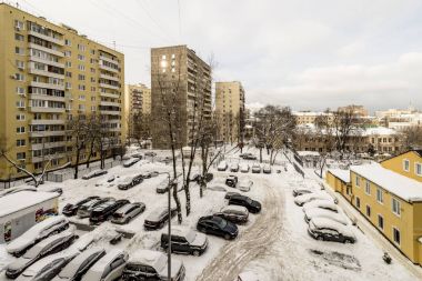 Yeni apartmanlar Moskova'da kış