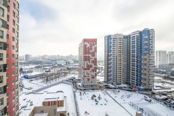 Апартаменти Новобудови Москве Взимку — стокове фото