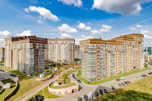 Neue Straßen Und Wohngebiete Mit Mehrstöckigen Gebäuden Moskau — Stockfoto