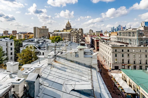 Moscú Rusia Septiembre 2019 Calles Casas Centro Moscú Otoño —  Fotos de Stock