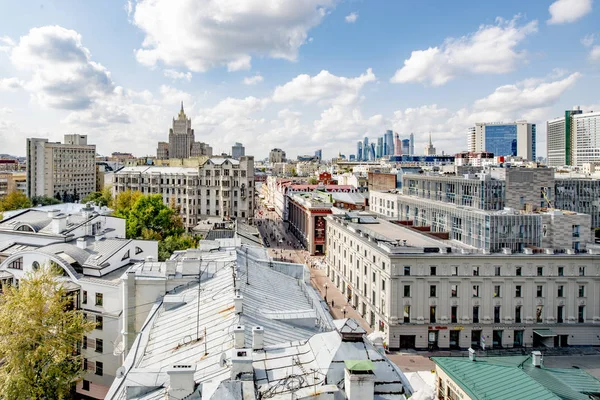 Moskva Rusko Září 2019 Ulice Domy Centru Moskvy Podzim — Stock fotografie