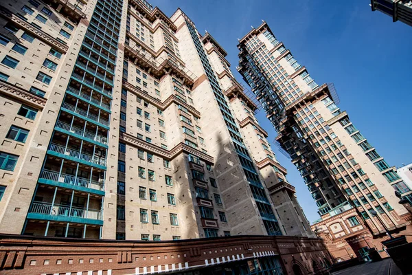 Fassade Eines Modernen Mehrstöckigen Wohnhauses Der Gehobenen Klasse Moskau — Stockfoto