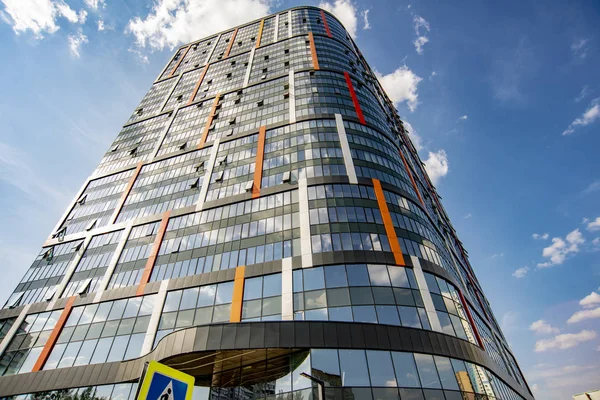 Facade Modern Multi Story Residential Building Premium Class Moscow — Stock Photo, Image