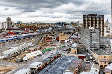 Moskova 'nın merkezinde yeni yüksek binalar inşa ediliyor.