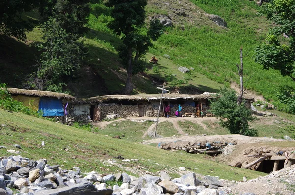 Nomadic village in Sonamarg in Kashmir, India — Stock Photo, Image