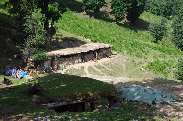 Nomadic wieś w Sonamarg w Kaszmir, Indie — Zdjęcie stockowe