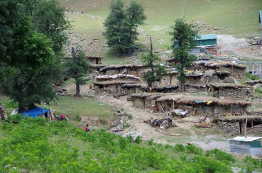 Keşmir, Hindistan Sonamarg göçebe Köyü