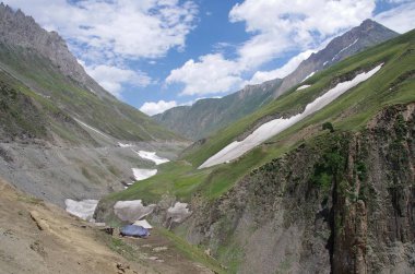 Sonamarg ve Kargil Keşmir, Hindistan arasında peyzaj