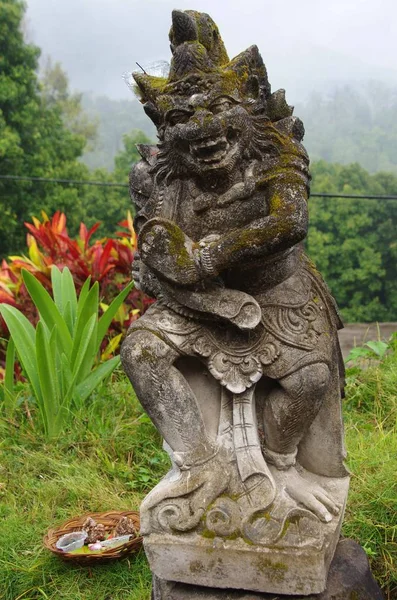 Socha Hinduistickém Chrámu Munduku Ostrově Bali Indonésii — Stock fotografie