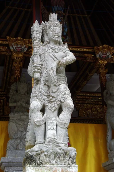 Άγαλμα Στο Ναό Gunung Kawi Στο Νησί Μπαλί Στην Ινδονησία Φωτογραφία Αρχείου