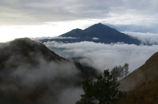 Nascer Sol Monte Batur Ilha Bali Indonésia Sudeste Asiático — Fotografia de Stock