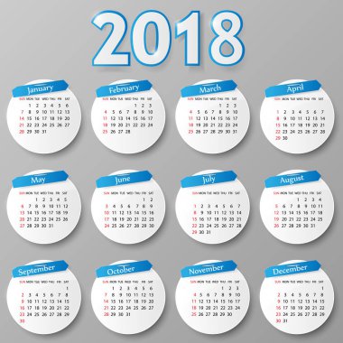 Takvim tasarım. Vektör çizim.