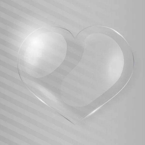 Coeur en verre. Modèle de conception. Illustration vectorielle . — Image vectorielle
