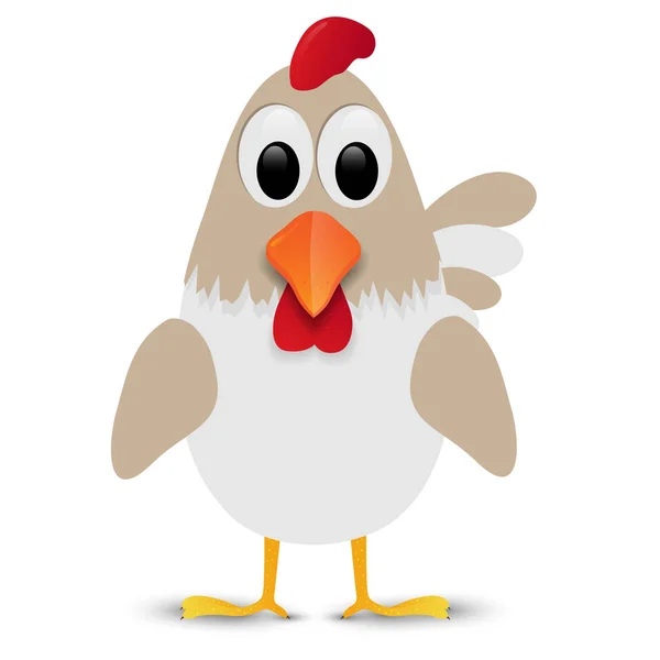 Hen isolated on white background.Vector illustration. — Stock Vector