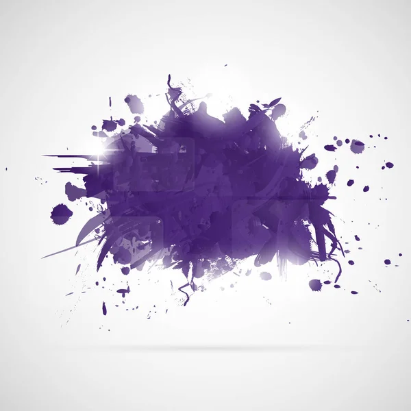 Fond abstrait avec éclaboussures de peinture violette . — Image vectorielle