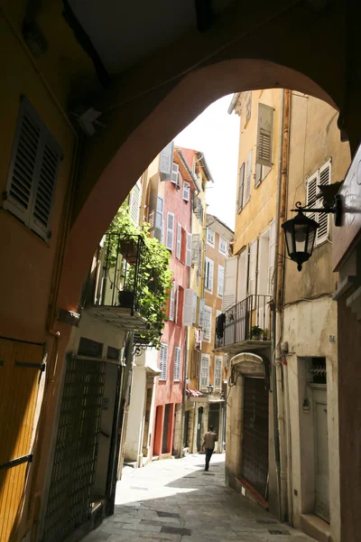 Narrow streets of medieval grasse Royalty Free Stock Images