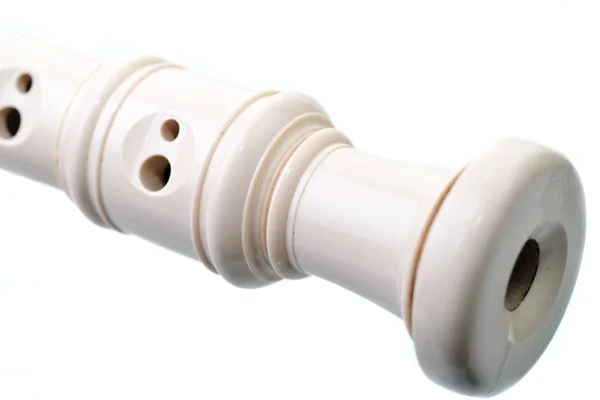 Macro shot of a flute isolated on white — Stock Photo, Image
