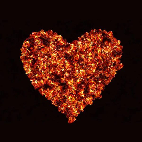 fire heart on black backgrounds